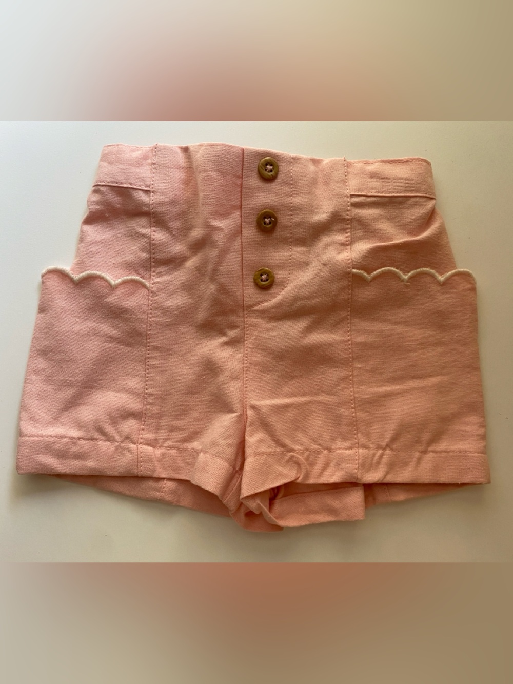 T.J.Maxx Pink Scallop Pocket High-Waist Shorts / Size 24m / NWOT